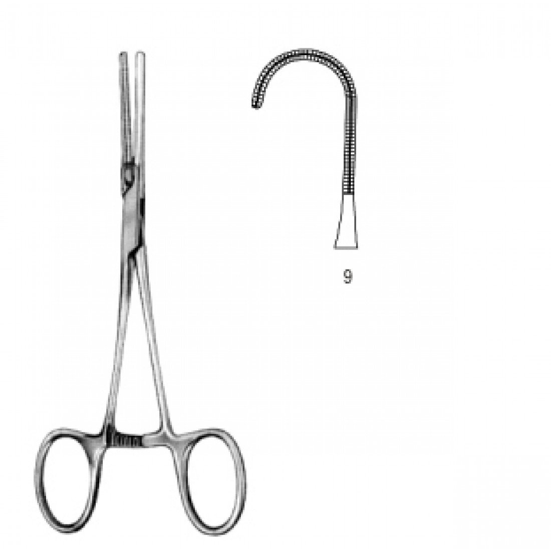 34.0630.09 Yenidoğan & Çocuk Klemp Düz İnce Fig.9 13.5cm