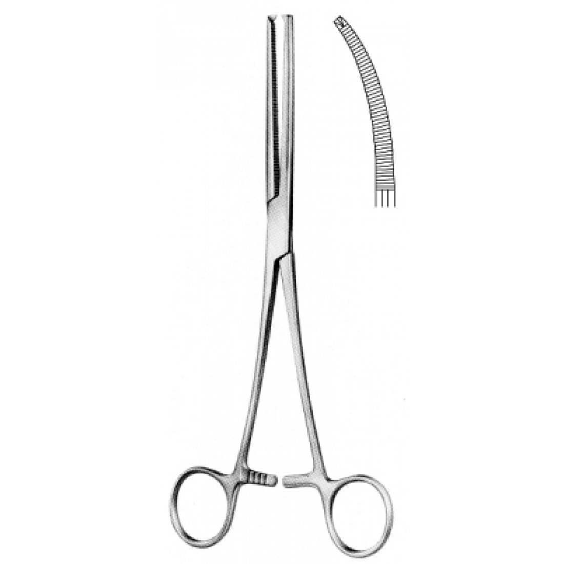 14.0227.13 Rochester Ochsner Forseps Eğri 13cm
