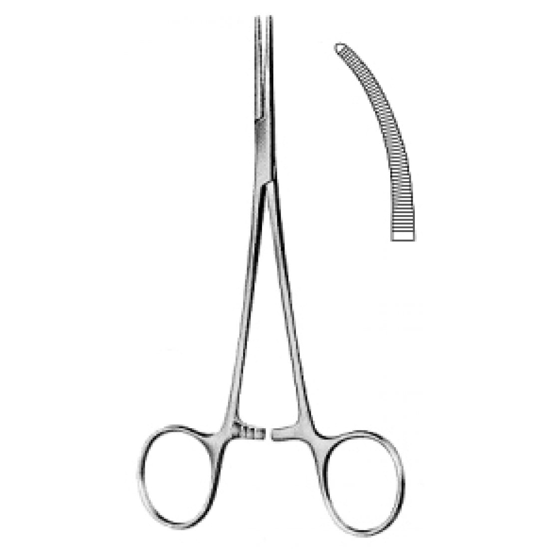 14.0137.18 Leriche Hemostatik Forseps Eğri  18cm