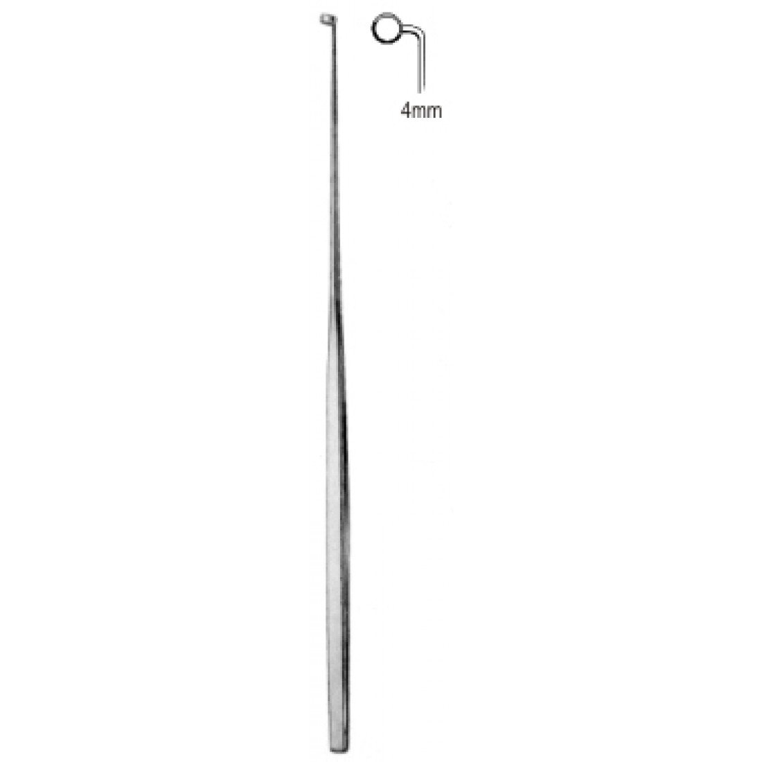 30.0304.19 Ray Hipofiz Küreti 90ø, Ø4mm, 19cm