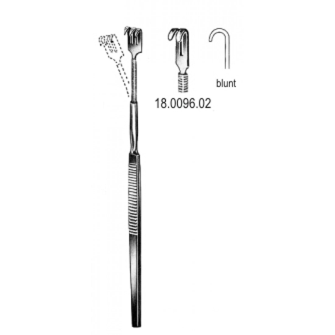 18.0096.02 Ekartör Esnek Künt 2pr. 16cm