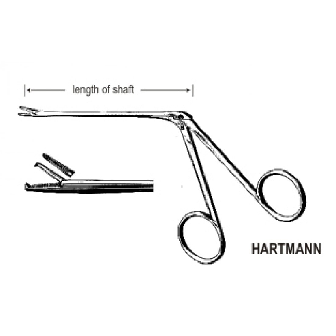 44.0172.08 Hartmann Kulak Forsepsi 1x2T, 8.5cm