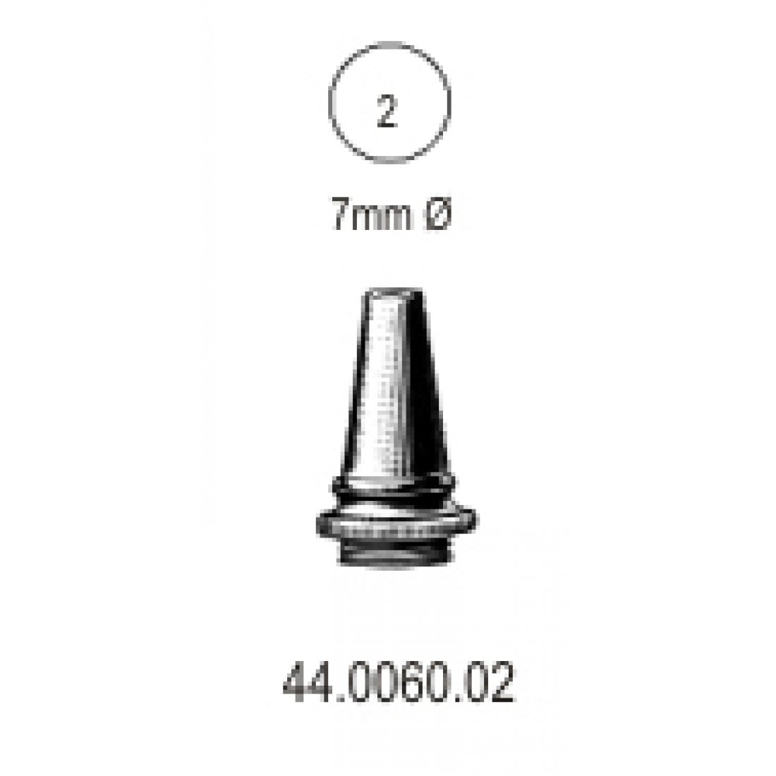 44.0060.02 Kulak Spekulumu 7mm, Siegle İçin.