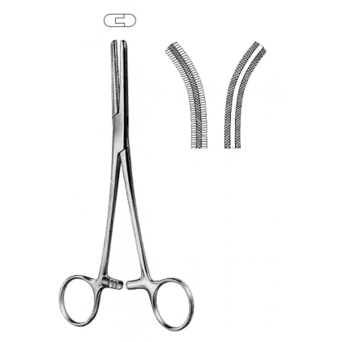 14.0637.16 Fergusson Angiotribe Forseps Eğri 16cm