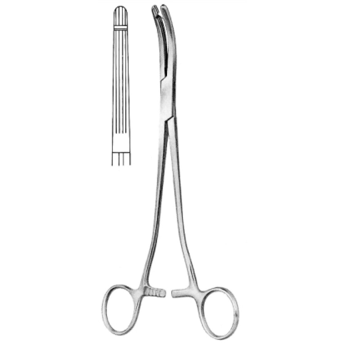 14.0526.21 Ballentine Histerektomi Forseps Düz 21cm
