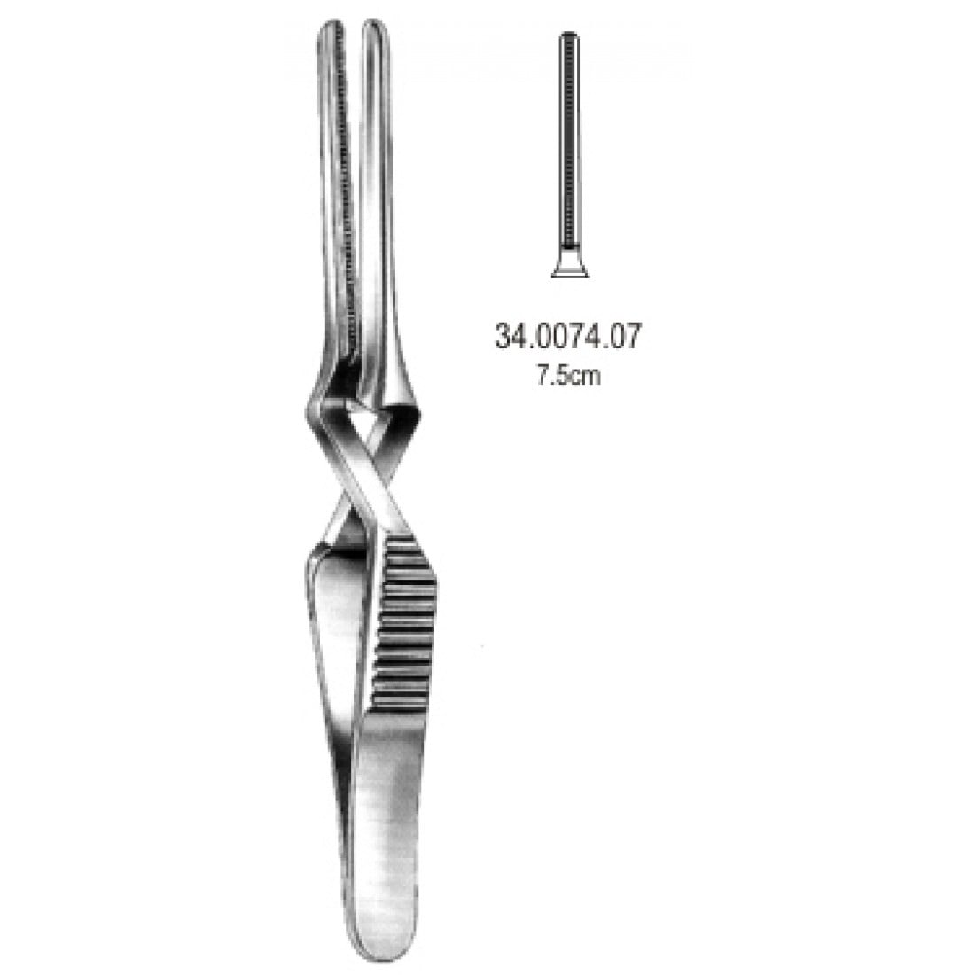 34.0074.07 DeBakey Buldog Klemp Atravmatik Düz 7.5cm