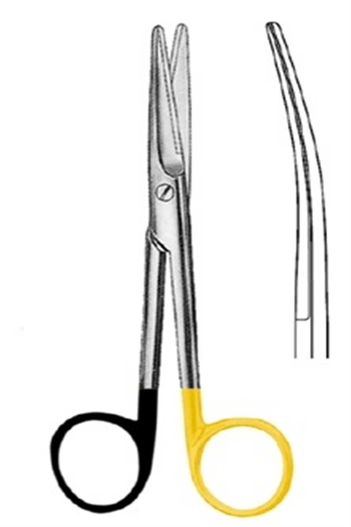 09.5053.16 Mayo Operasyon Makası Eğri 16cm S/CUT, TC
