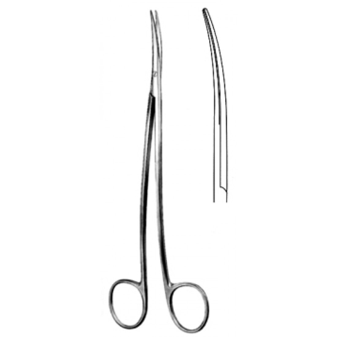 10.0374.20 Metzenbaum İnce Makas Eğri 20cm