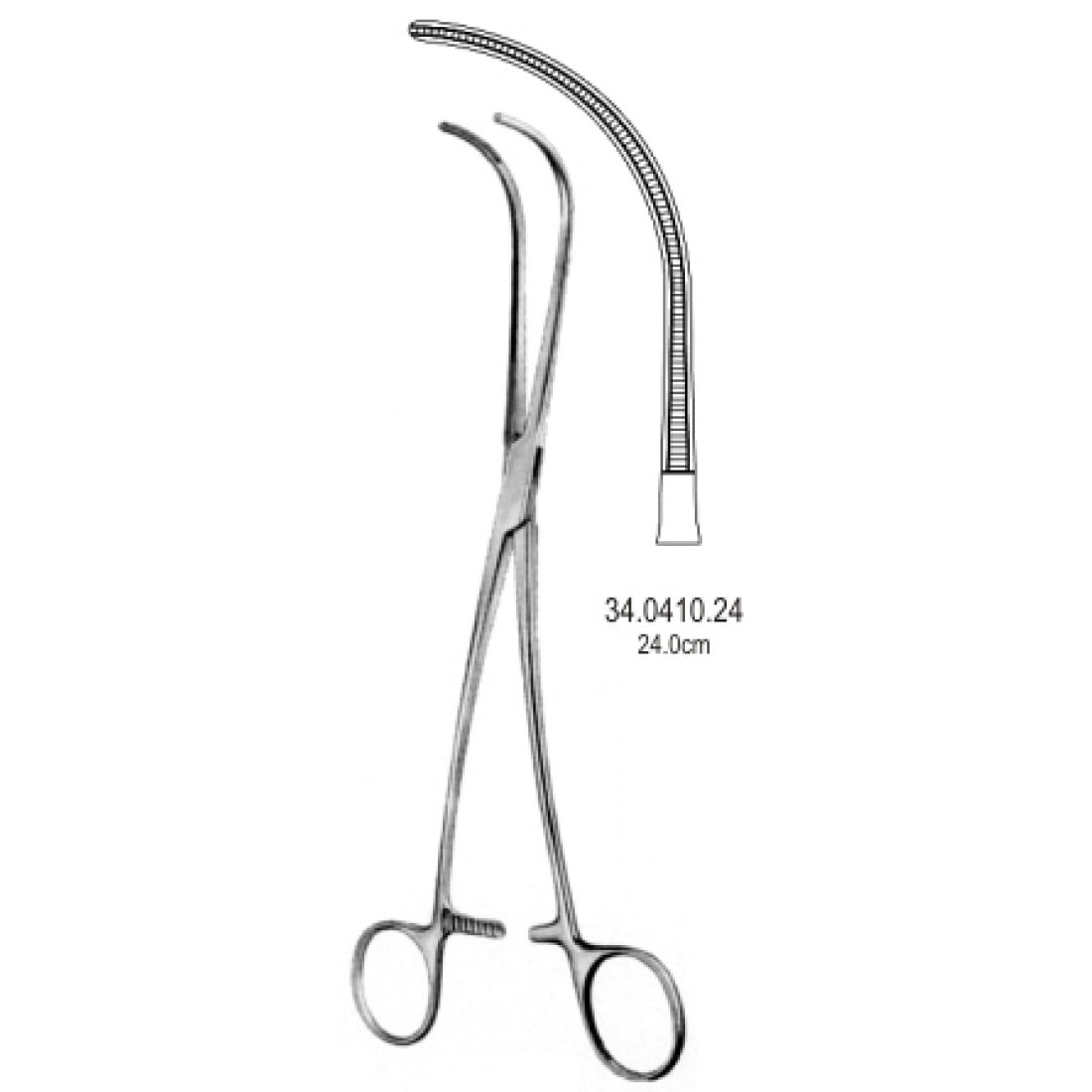 34.0410.24 DeBakey Potts Ligaşür Atravmatik Klemp 24cm