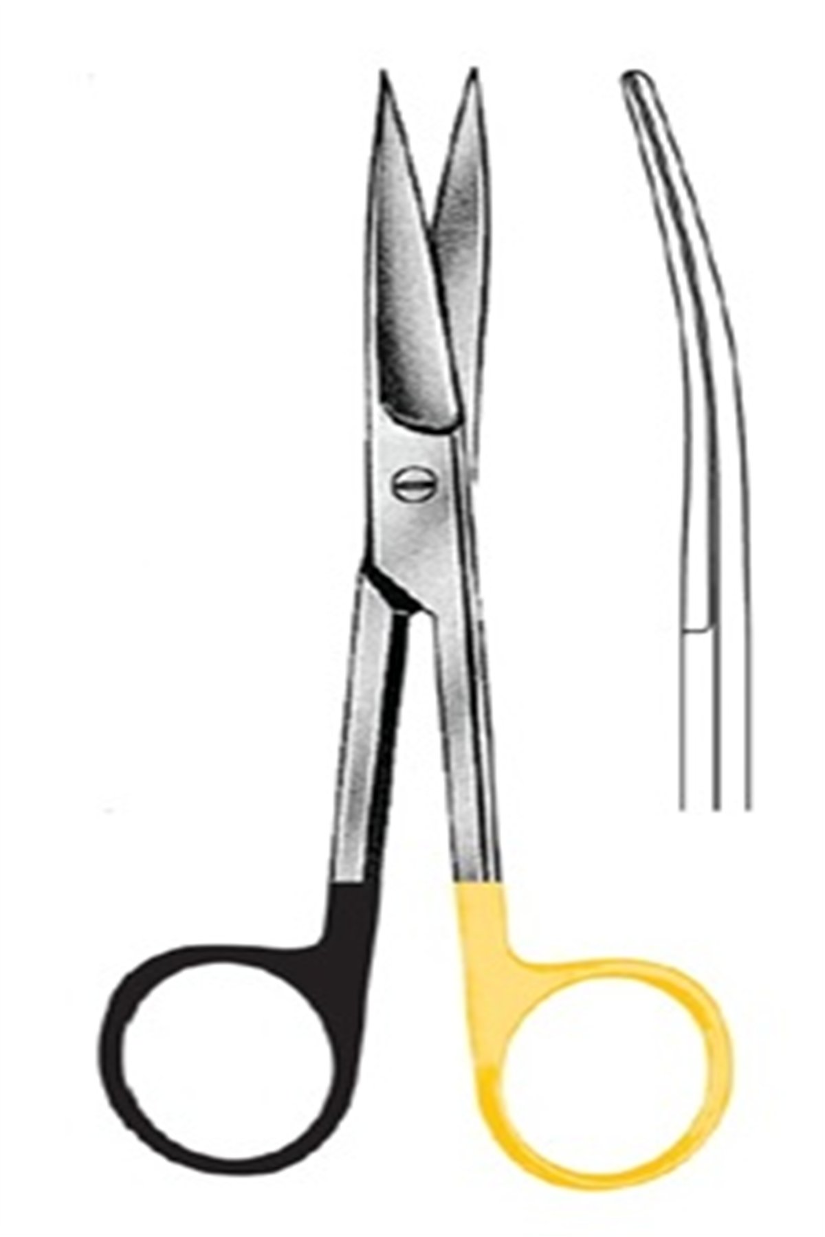 09.5015.14 Operasyon Makası Eğri Keskin/Keskin 14.5cm S/CUT, TC