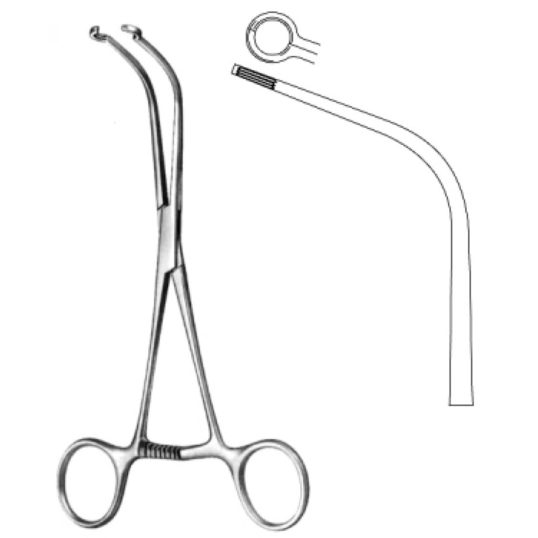 34.0650.19 Javid Karotis Arter Klemp Eğri 19cm