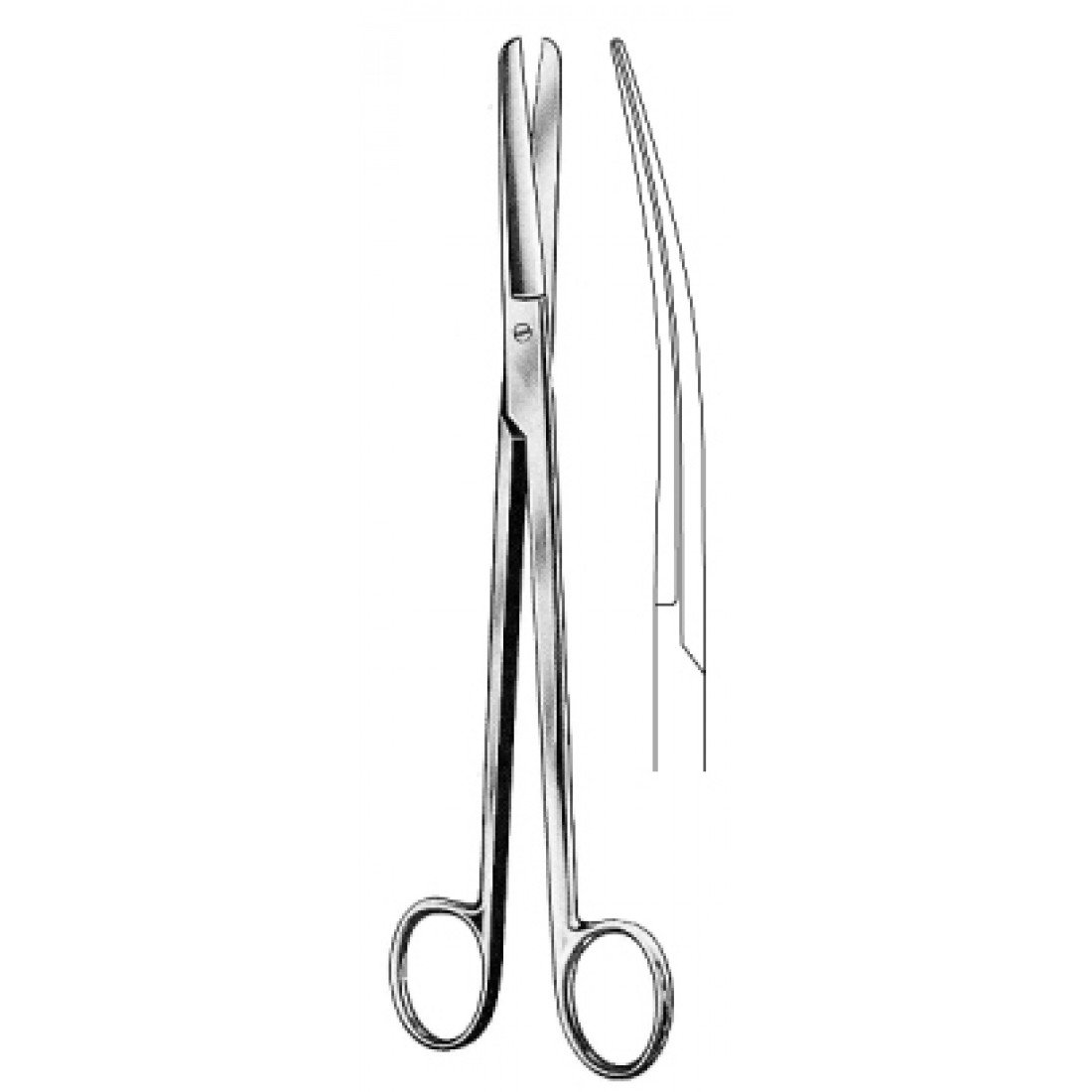 10.0661.23 SIMS Uterin Makas Künt/Künt Eğri 23cm