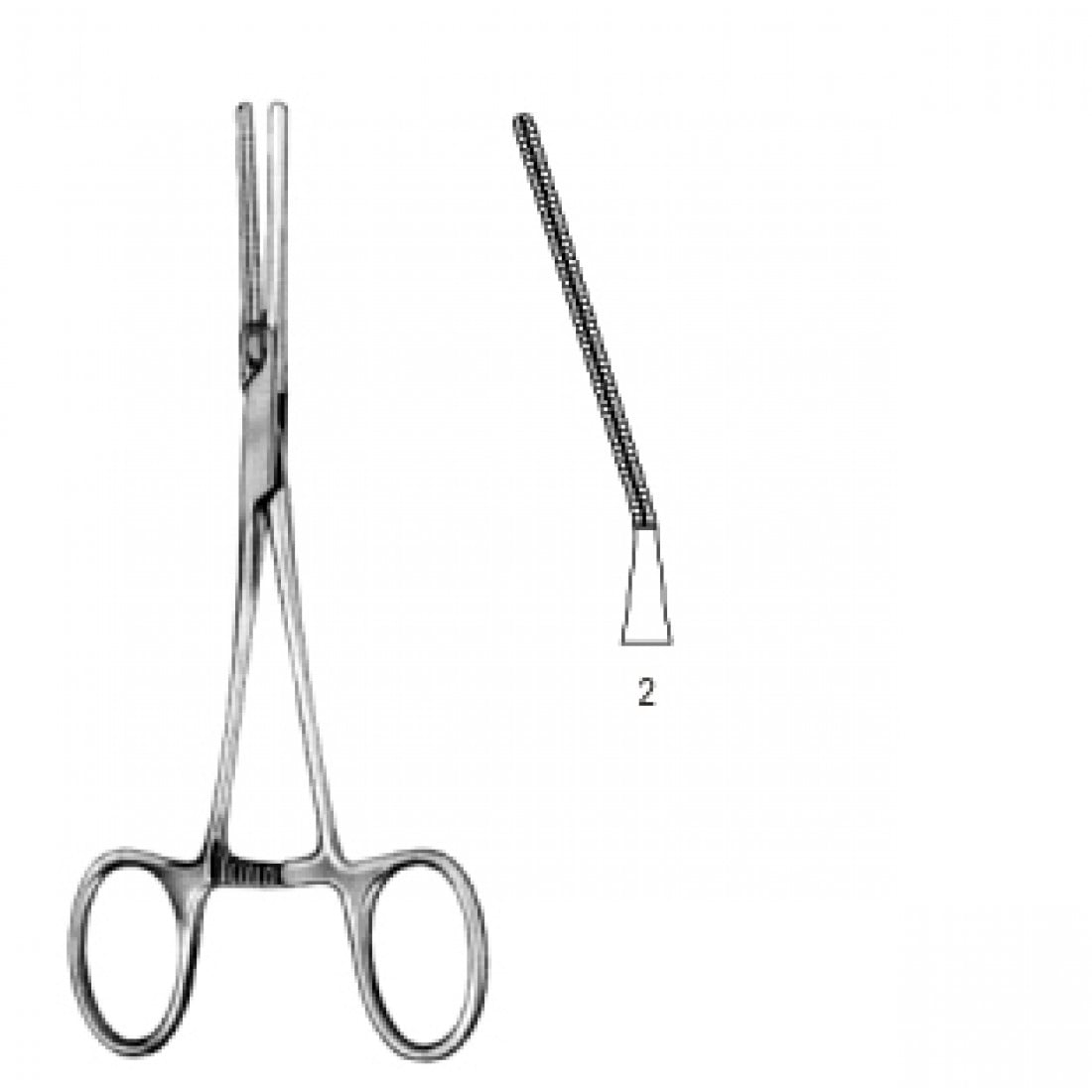 34.0630.02 Yenidoğan & Çocuk Klemp Düz İnce Fig.2 14.5cm