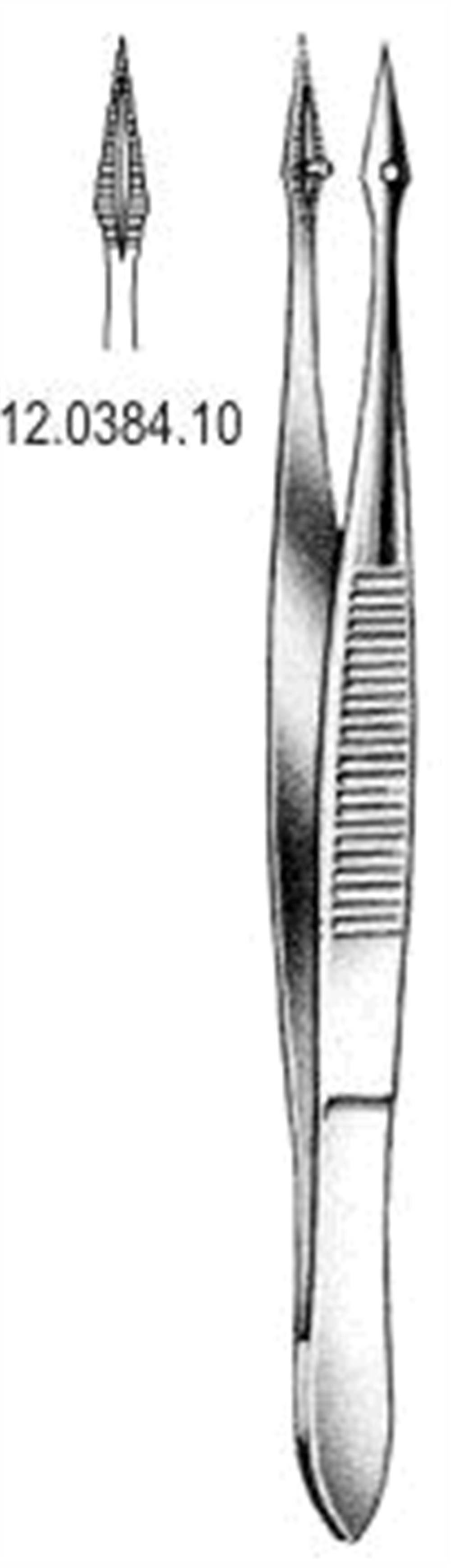12.0384.10 Hunter Splinter Forseps Düz 10.5cm
