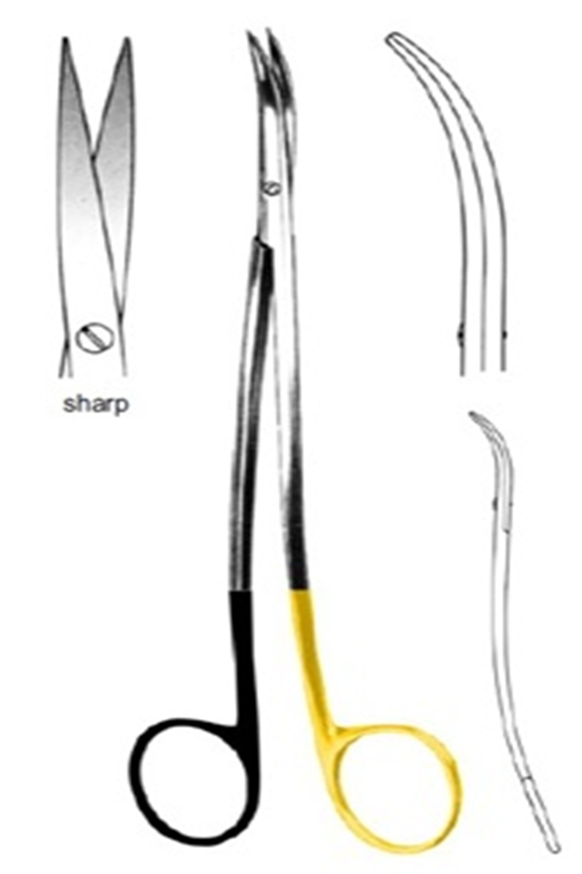 09.5370.18 Metzenbaum Fino Makas S/Eğri 18cm S/CUT, TC