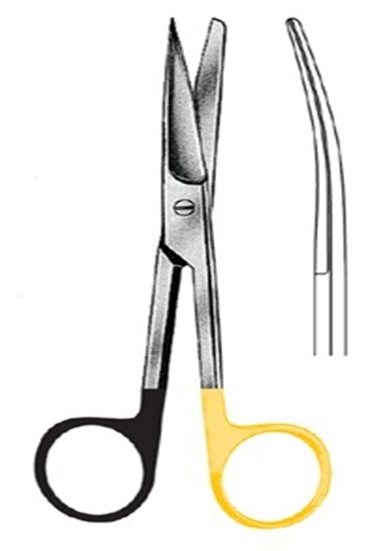 09.5013.15 Operasyon Makası Eğri Keskin/Künt 15.5cm S/CUT, TC