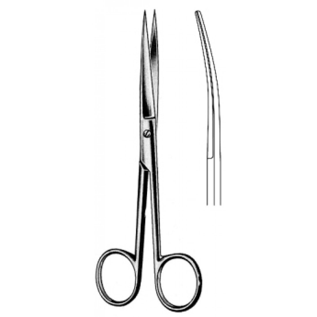 10.0027.13 Grazil Operasyon Makası Keskin/Keskin Eğri 13.0cm