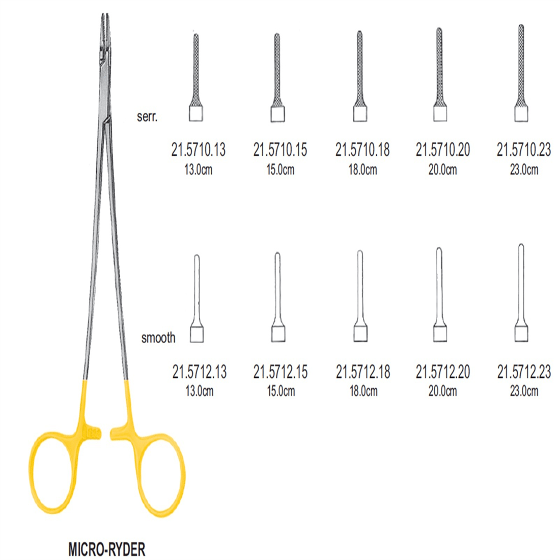 21.5712.15 Mikro Ryder Portegü Tırtıksız 1.4mm, 15cm TC