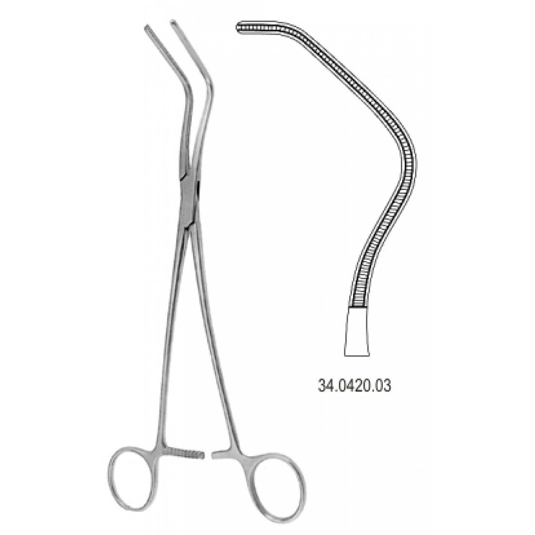 34.0420.03 DeBakey-Harken Atravmatik  Klemp 24cm