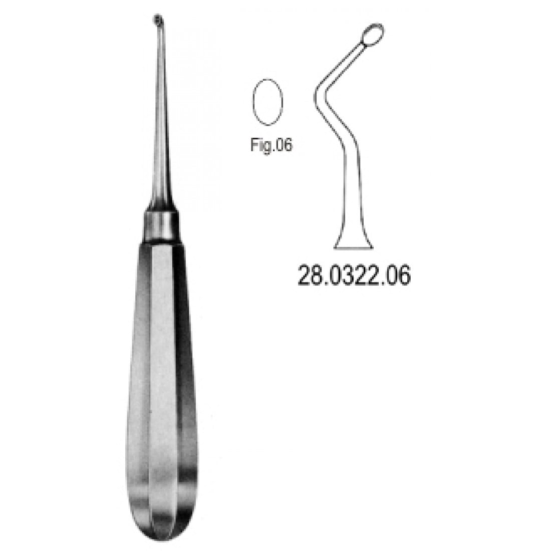 28.0322.06 USA Model Kemik Küreti Sol 16cm Fig.6