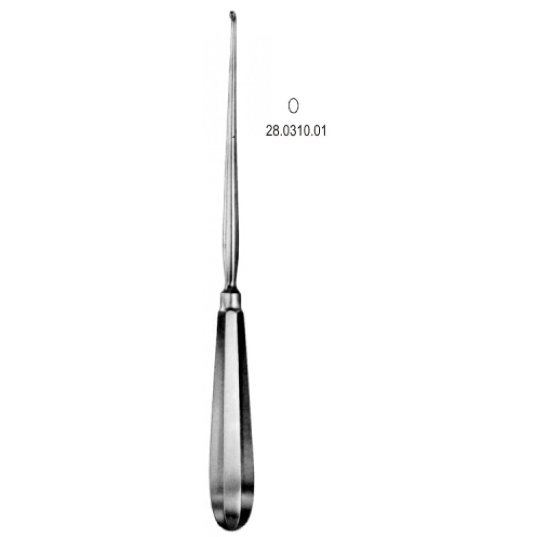 28.0310.01 Simon Kemik Küreti 24cm, Fig.1
