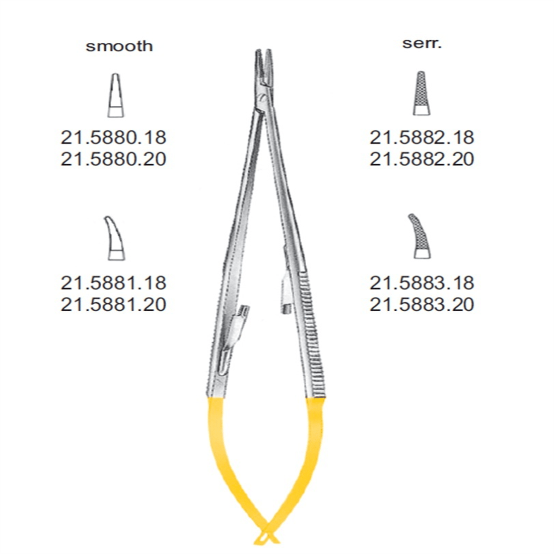 21.5880.20 Castroviejo Portegü Tırtıksız Kilitli 20cm TC