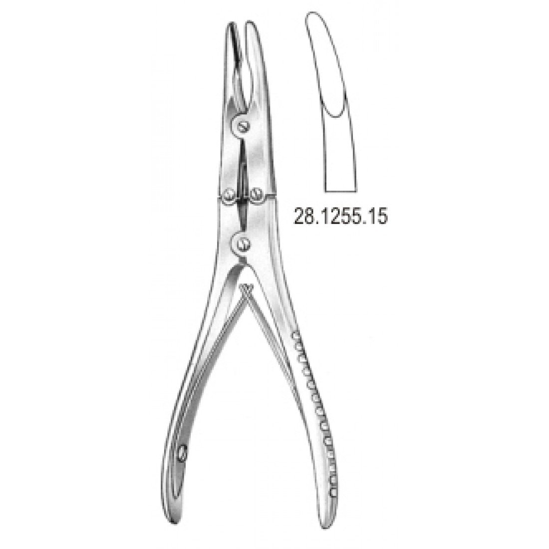 28.1255.15 Bohler Kemik Ronjuru Eğri 15cm