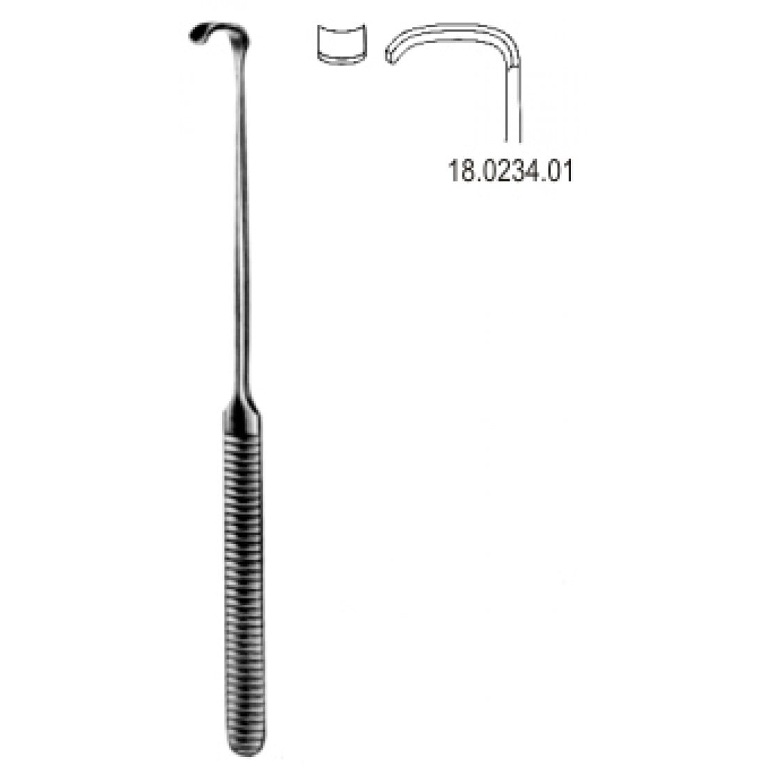 18.0234.01 Strandell Stille Ekartör 15x6mm, Künt 19cm