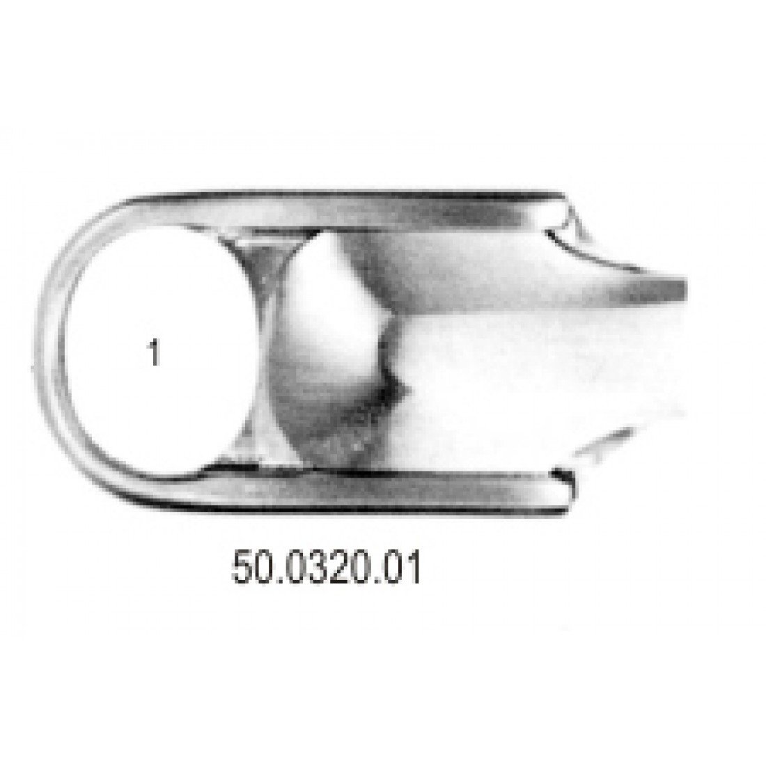 50.0320.01 Bıçak, Sluder-Ballenger Tonsillotom İçin Fig.1