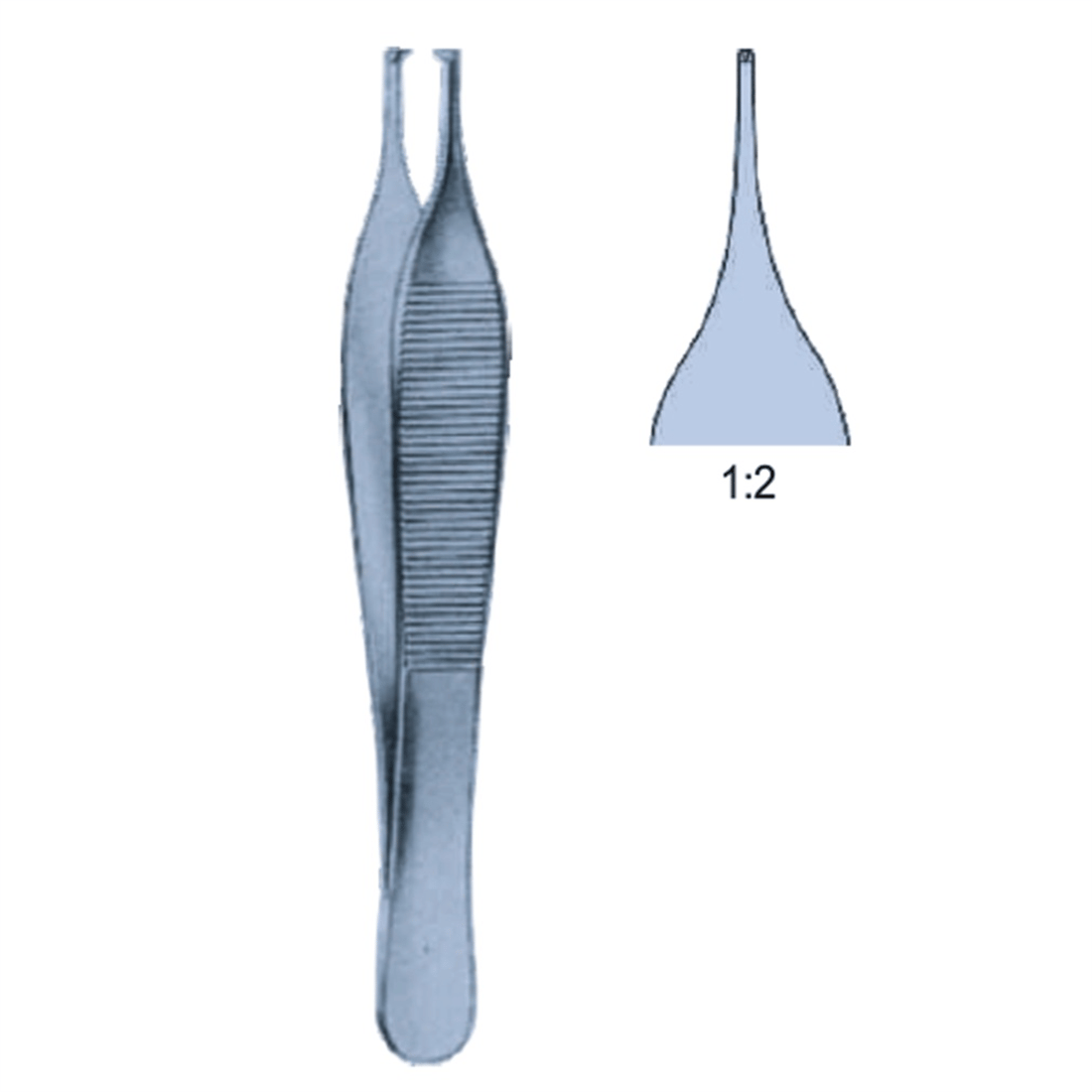 12.9246.12 Adson Doku Forsepsi 1x2T 12cm (TiT)