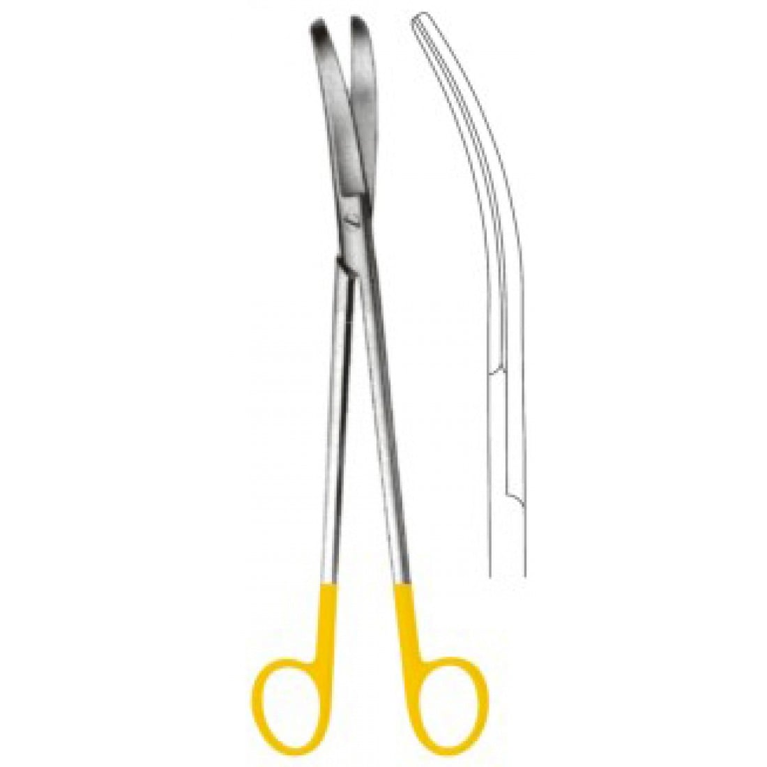 10.5646.25 LLOYD DAVIES Rectal Makas Eğri 25.5cm TC