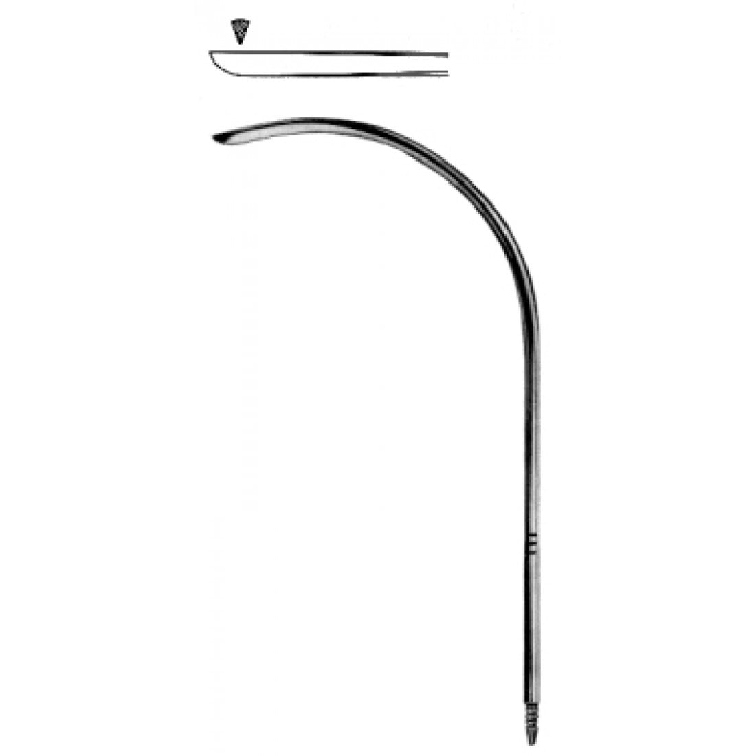 06.0190.10 Klavuz İğnesi  Eğri 10Fr. 15cm