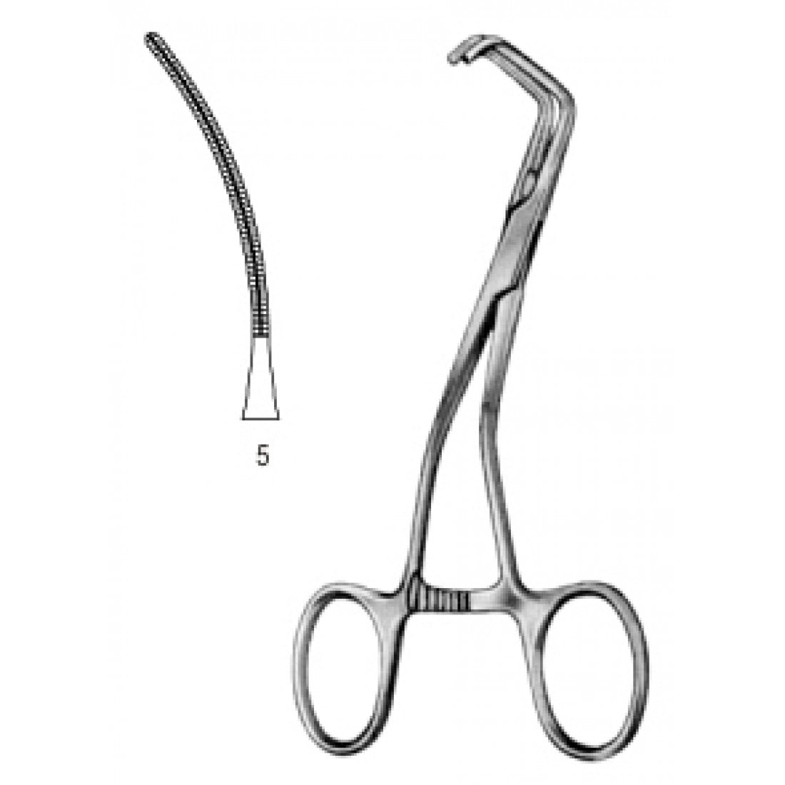 34.0634.05 Yenidoğan & Çocuk Klemp Eğri İnce Fig.5 14cm