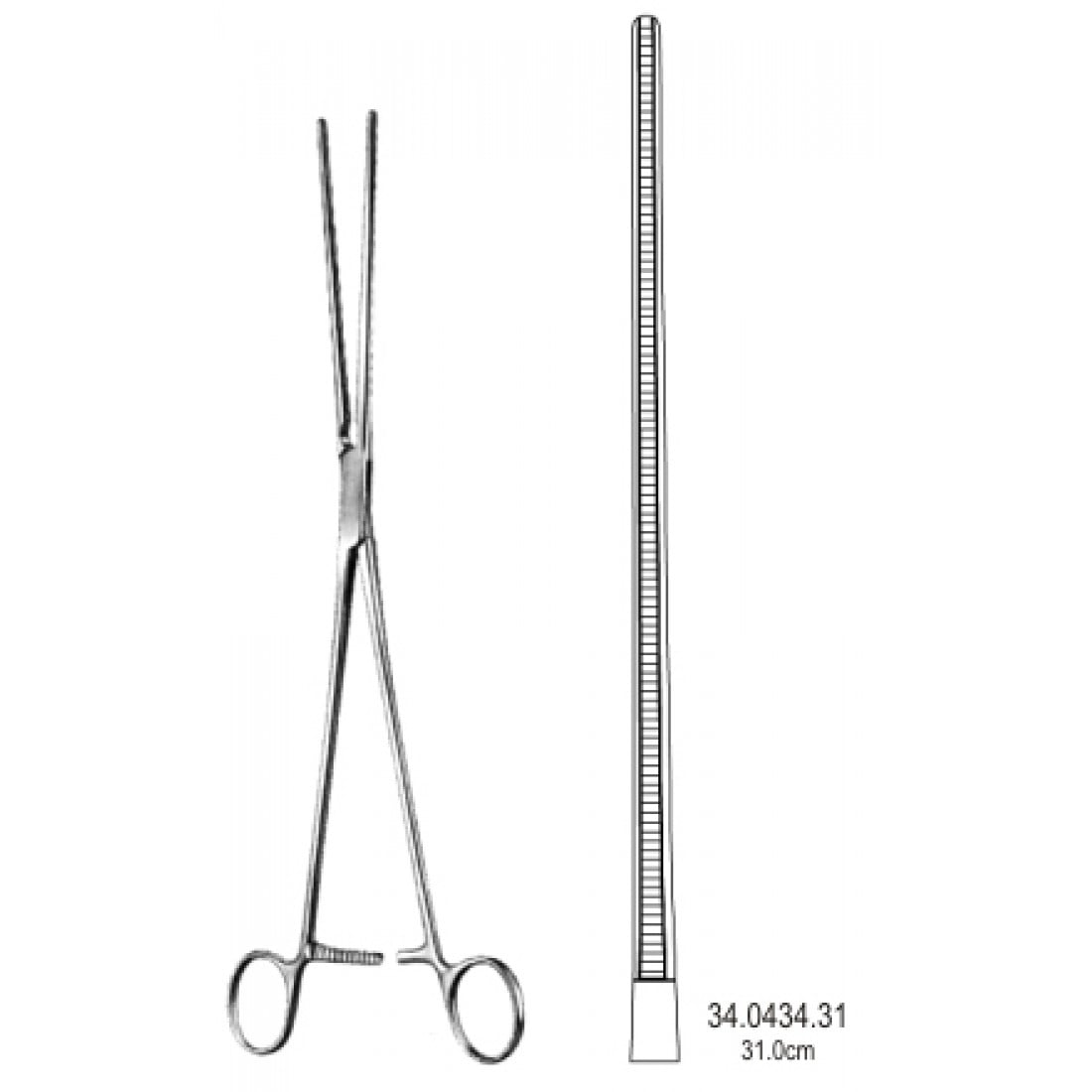 34.0434.31 Potts Atravmatik  Damar Forsepsi Düz 31.5cm