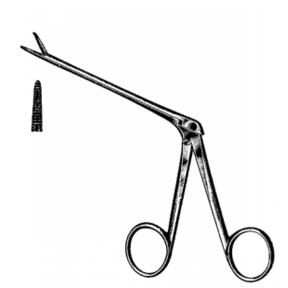 46.0190.14 Noyes Timsah Forseps,Tırtıklı Oluklu Çeneler 14.5cm