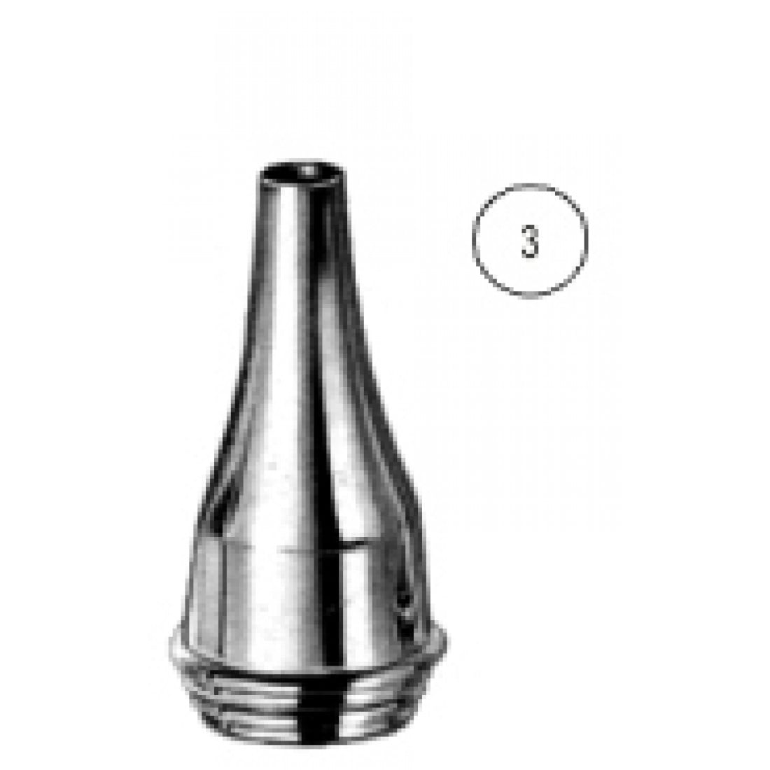 44.0028.03 Gruber Kulak Spekulumu Yuvarlak Fig.3, 6.5mm