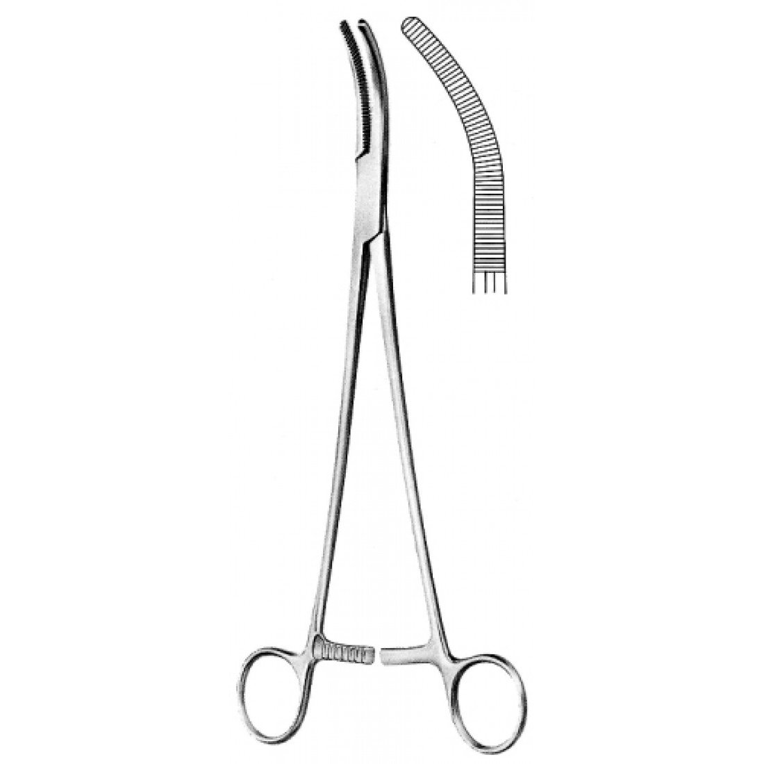 14.0582.25 Wertheim  Histerektomi Forseps 25cm