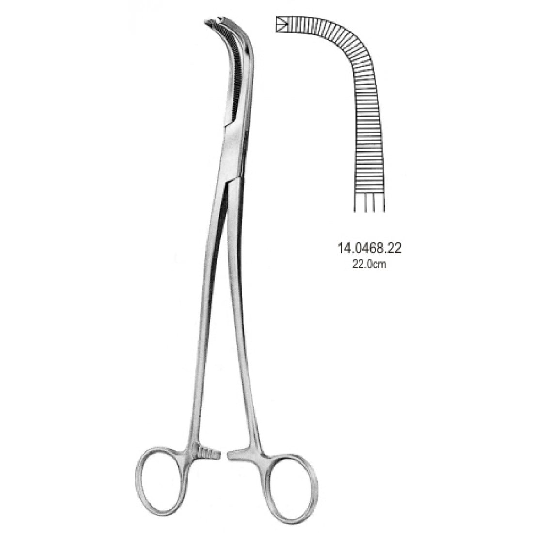 14.0468.22 Gray Safra Kanalı Klempi 1x2T 22cm Fig.1