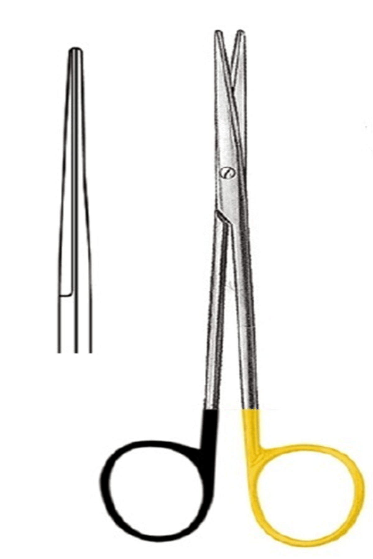09.5350.18 Metzenbaum Fino Makas Düz 18cm S/CUT, TC
