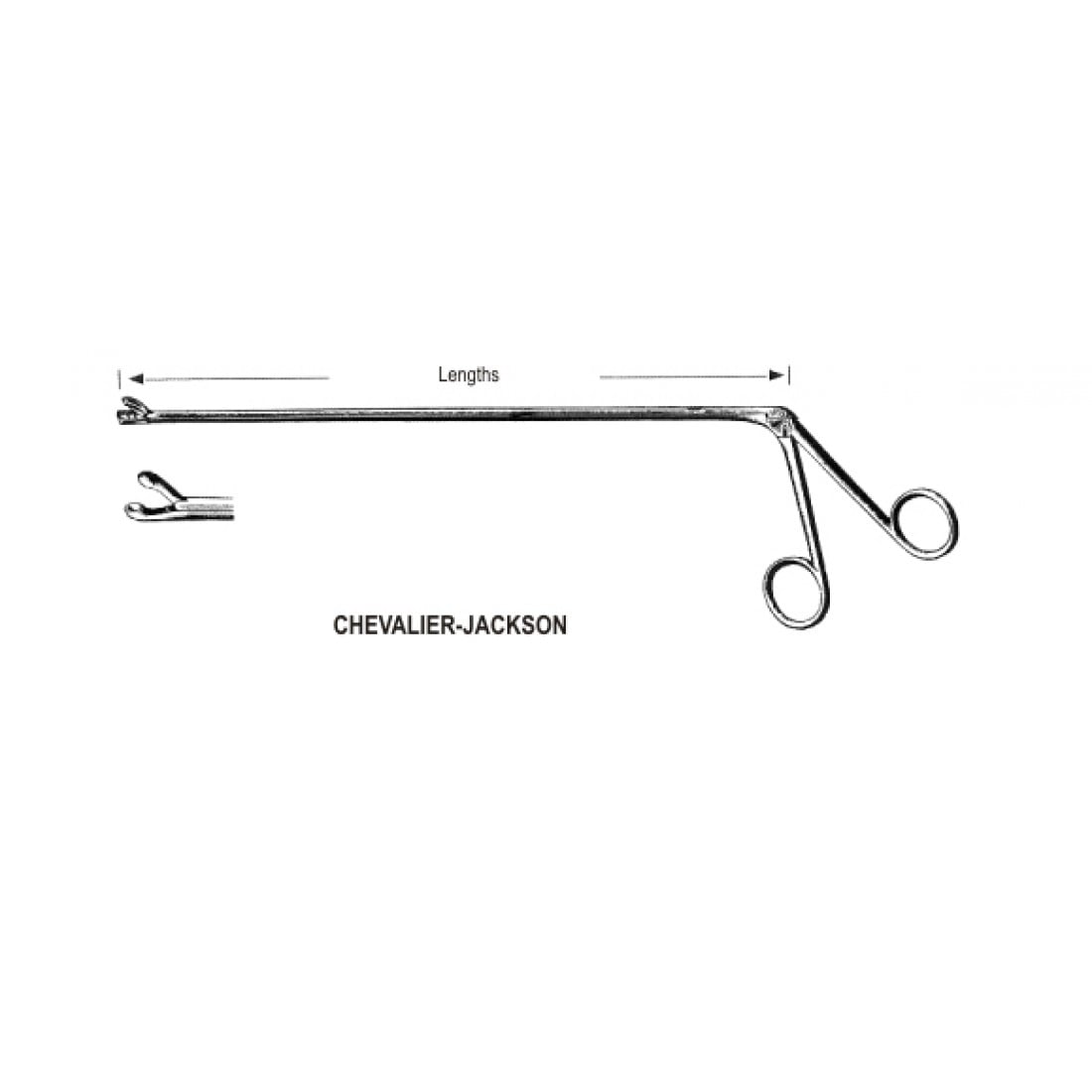 50.0334.40 Chevalier Jackson Forseps Fig.4, 40cm