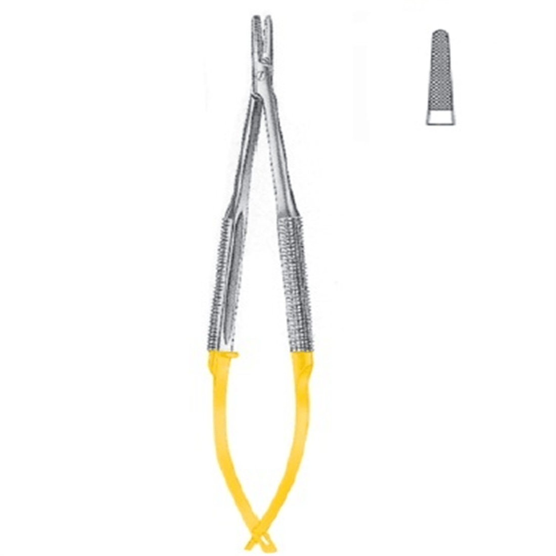 21.5976.18 Castroviejo Mikro Portegü Düz 18cm TC 