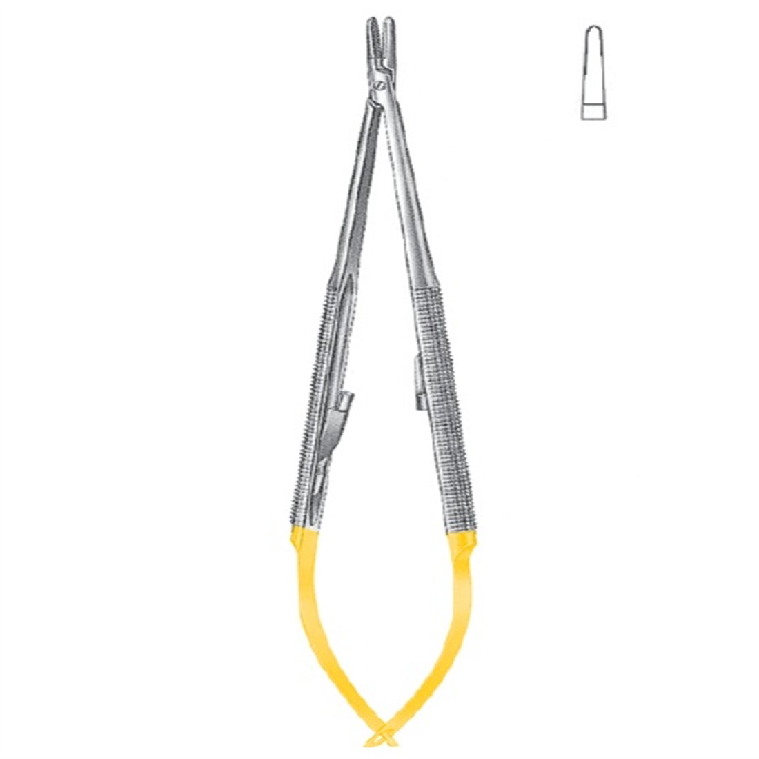 21.5990.18 Castroviejo Mikro Portegü Düz 18cm TC 