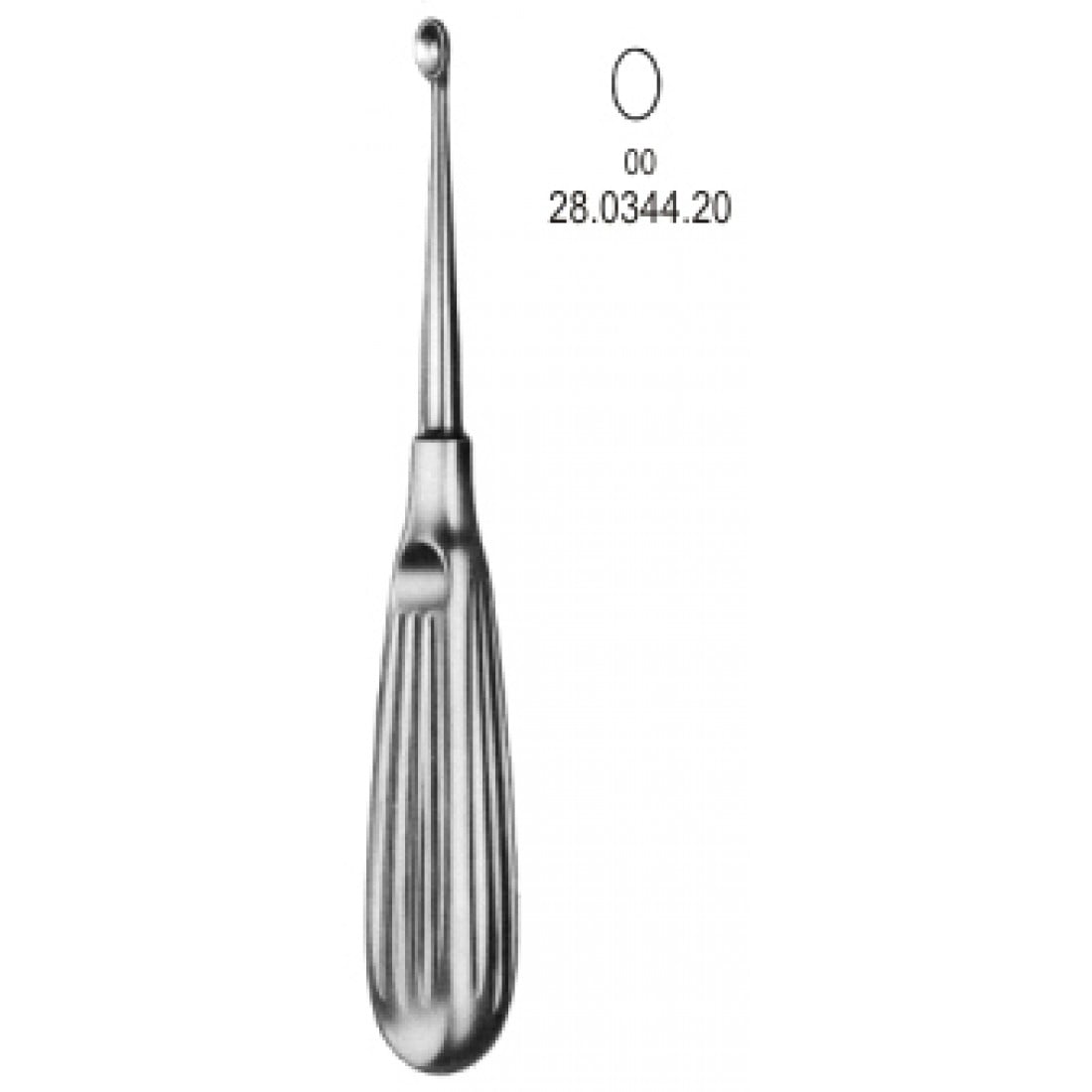28.0344.20 Volkmann Kemik Küreti 17cm, Fig.00
