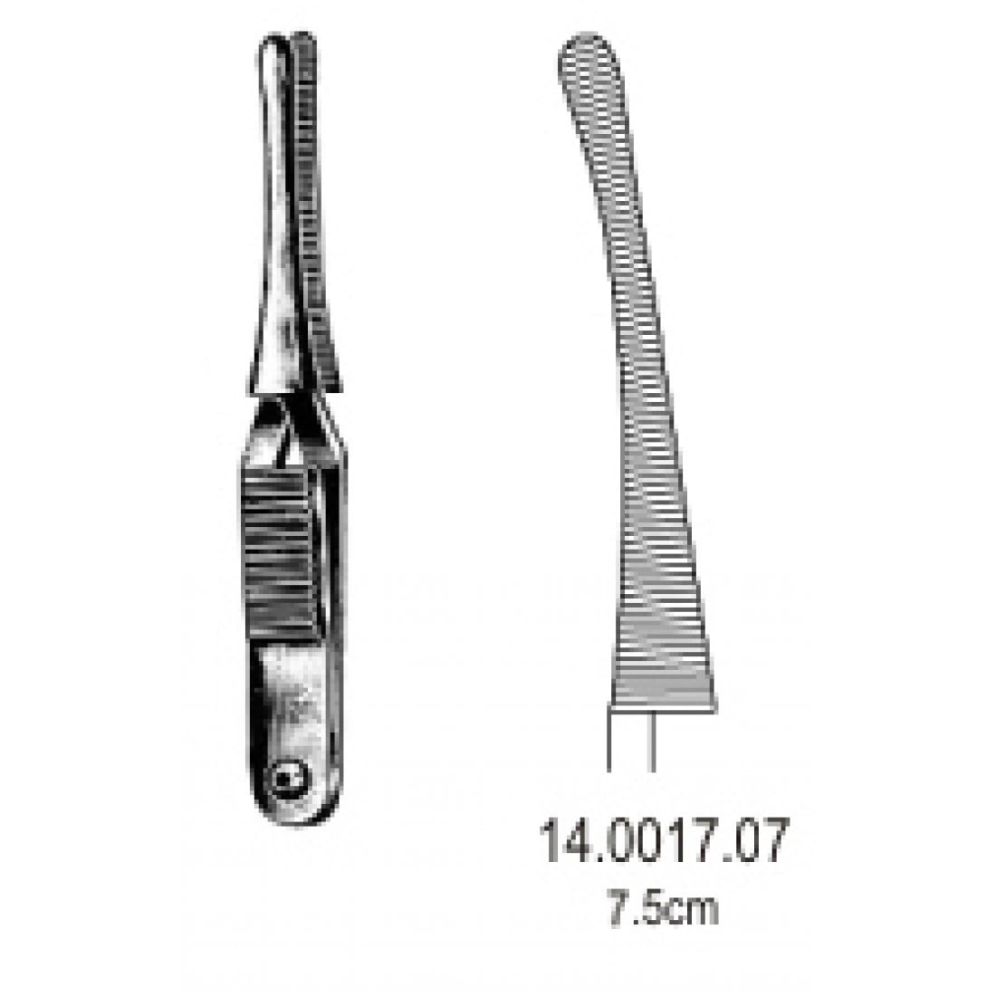 14.0017.07 Johns-Hopkins Hemostatik Forseps Eğri 7.5cm