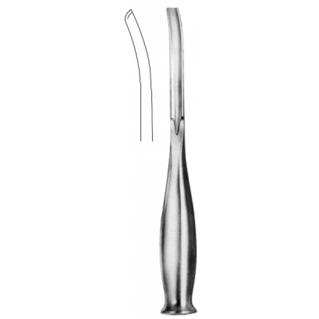 28.0065.25 Smith Peterson Kemik Oyucu Eğri 25mm, 20cm