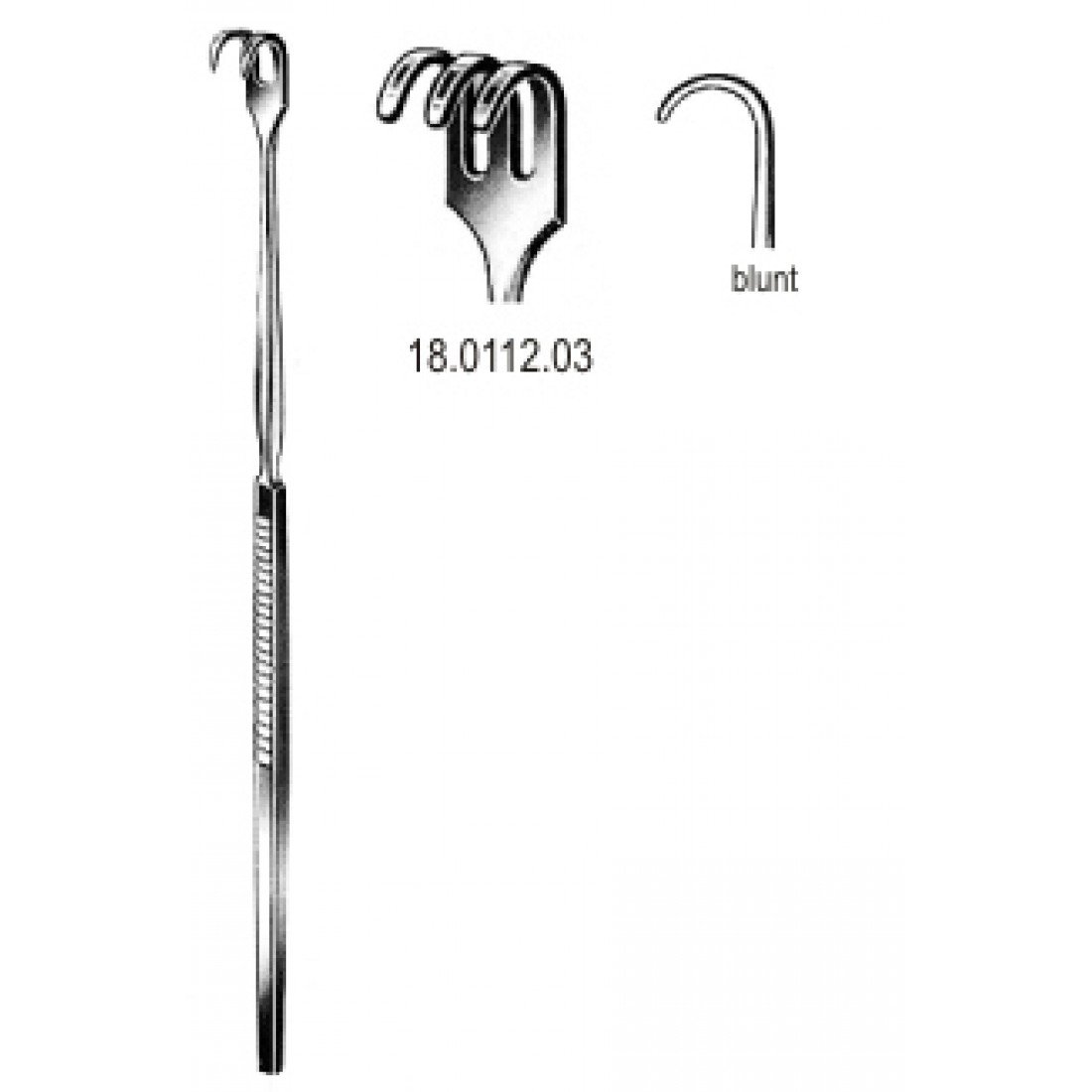 18.0112.03 Ekartör Trakeal Künt 3pr. 16cm