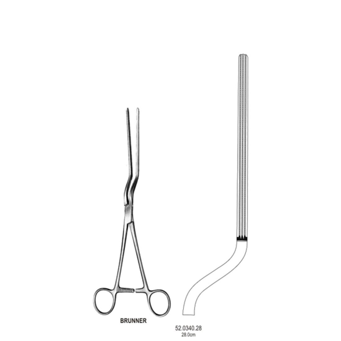 52.0340.28 Brunner Atravmatik Bağırsak Klempi 28cm