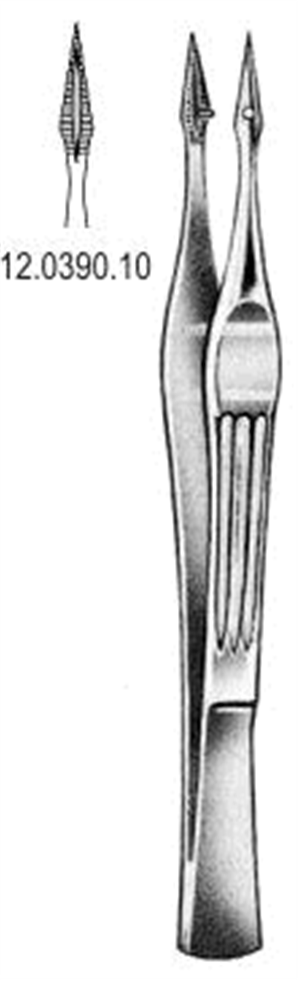 12.0390.10 Walter Carmalt Splinter Forseps Düz 10.5cm