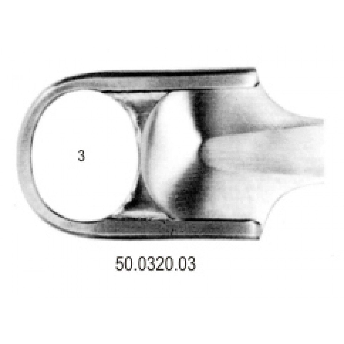 50.0320.03 Bıçak, Sluder-Ballenger Tonsillotom İçin Fig.3