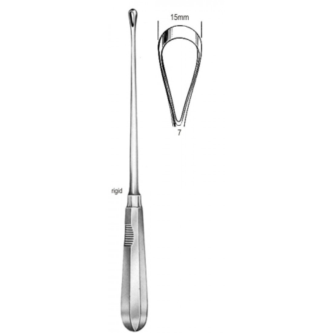 60.0852.15 Recamair Küret Sert Künt 15mm, 31cm Fig.7